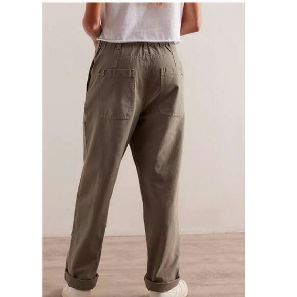 NWT FREE PEOPLE We The Free Hayden Carpenter Pull-On Pants $148 MEDIUM Army - Picture 4 of 6